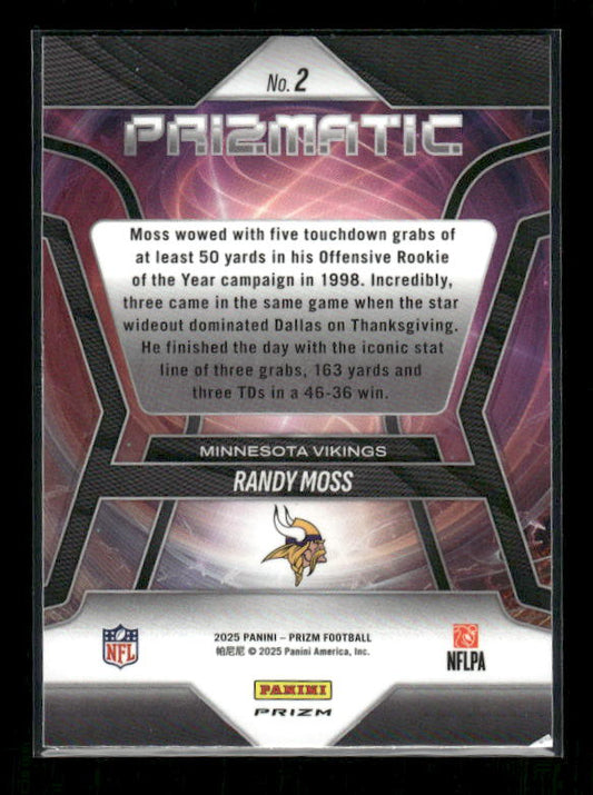 Randy Moss - 2025 Prizm Football - Green Prizmatic