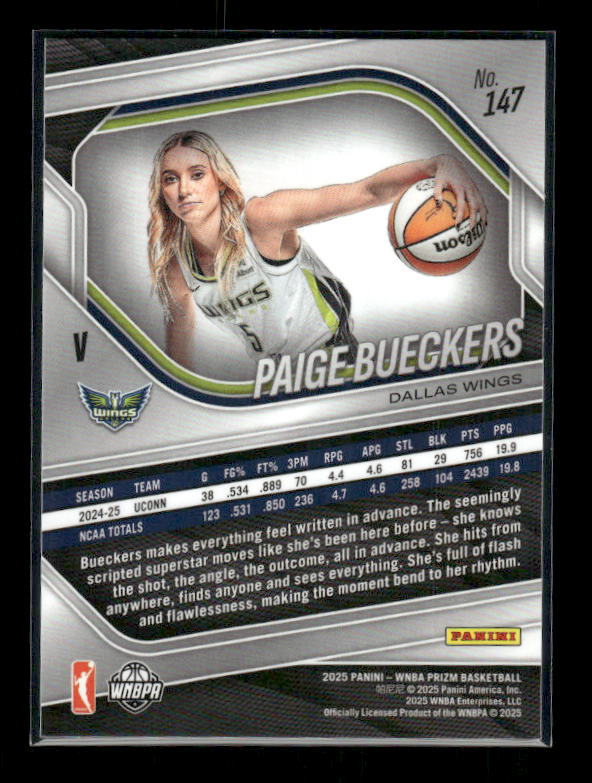 Paige Bueckers - 2025 Prizm WNBA - Rookie Variation