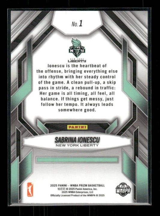 Sabrina Ionescu - 2025 Prizm WNBA - Fearless