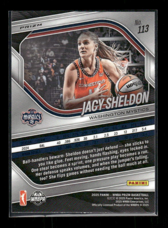 Jacy Sheldon - 2025 Prizm WNBA - Cracked Ice