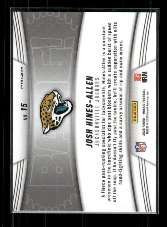 Josh Hines Allen - 2025 Mosaic Football - Orange Fluorescent BANG