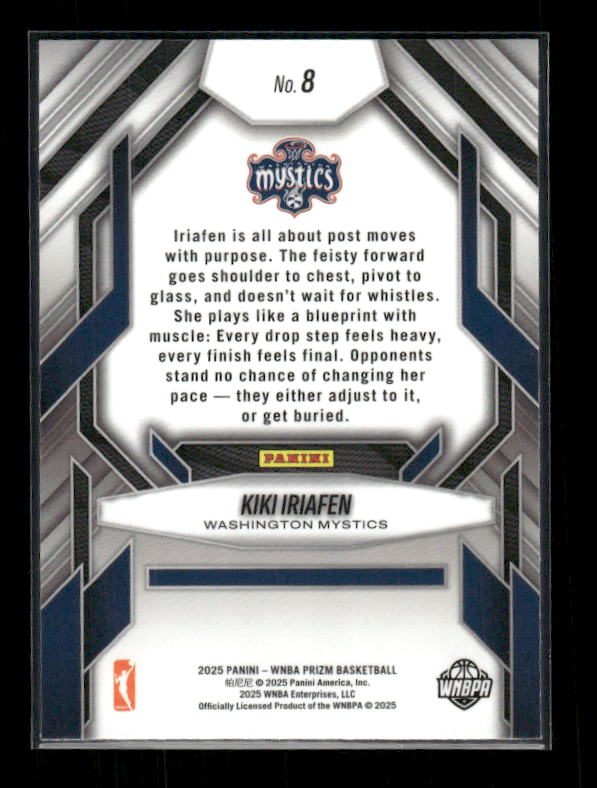 Kiki Iriafen - 2025 Prizm WNBA - Fearless - Rookie