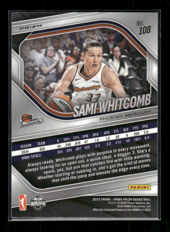 Sami Whitcomb - 2025 Prizm WNBA - Cracked Ice