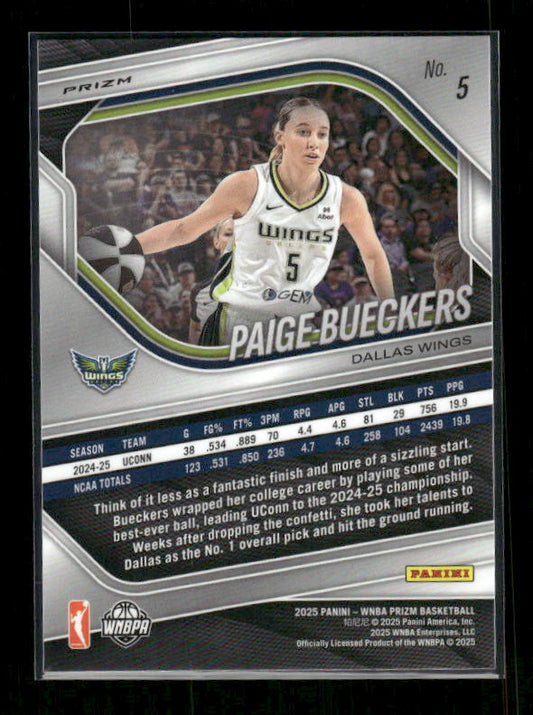 Paige Bueckers - 2025 Prizm WNBA - Orange Ice Prizm - Rookie