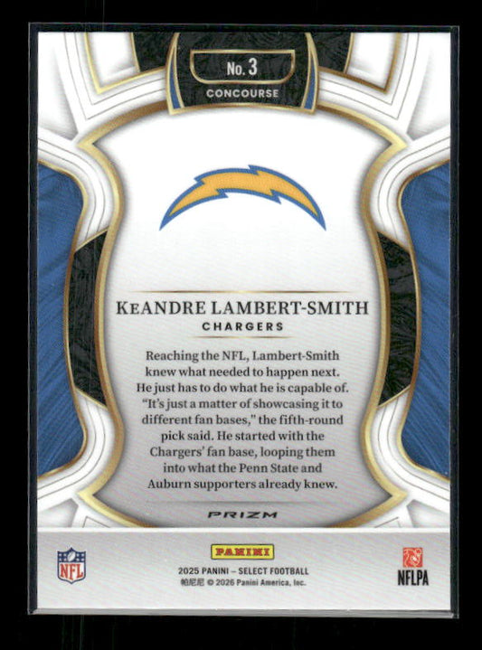 KeAndre Lambert Smith - 2025 Select Football - Silver Prizm - Rookie