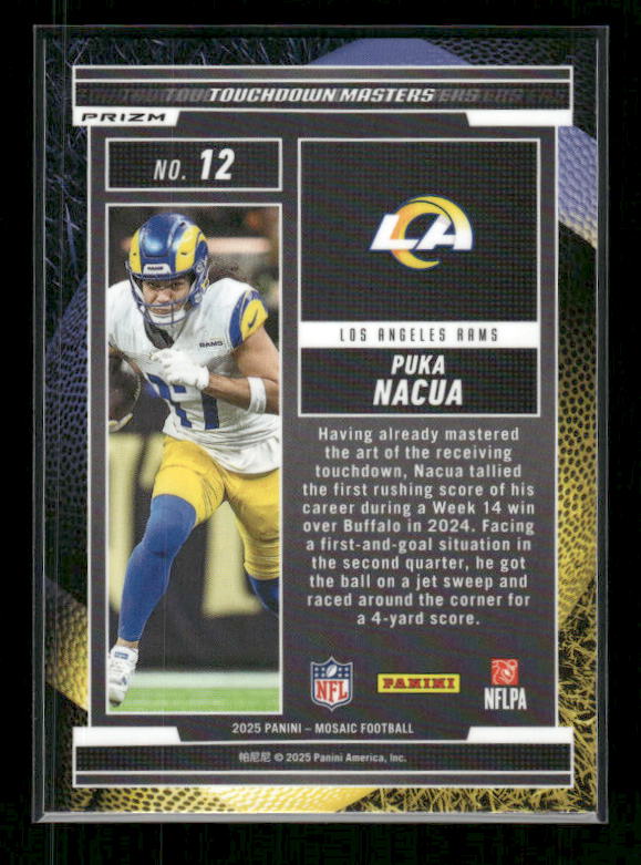 Puka Nacua - 2025 Mosaic Football - Green Mosaic Touchdown Masters