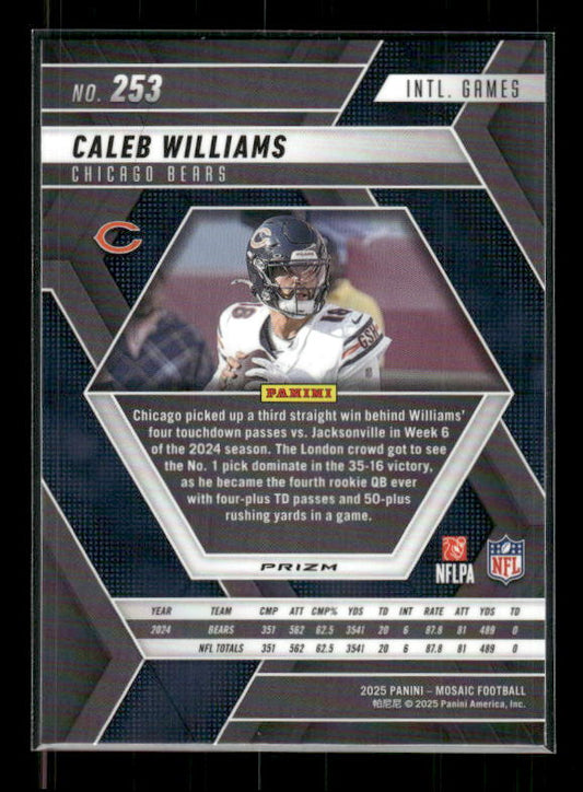 Caleb Williams - 2025 Mosaic Football - England Games Green Mosaic