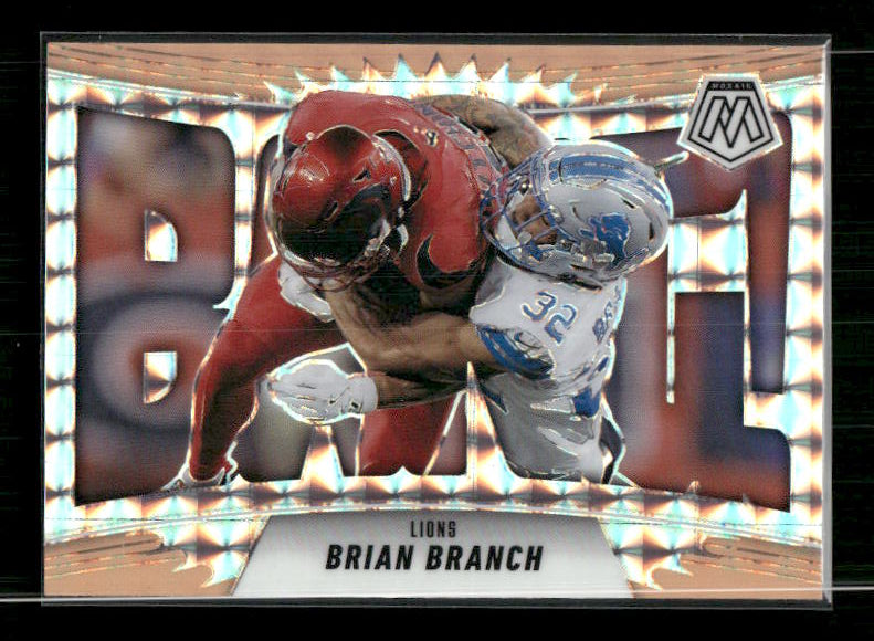 Brian Branch - 2025 Mosaic Football - Orange Fluorescent BANG