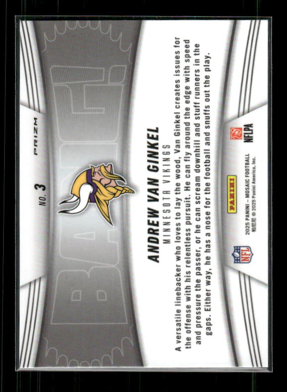 Andrew Van Ginkel - 2025 Mosaic Football - Green Mosaic BANG