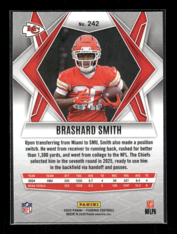 Brashard Smith - 2025 Phoenix Football - Blue Winter /199 - Rookie
