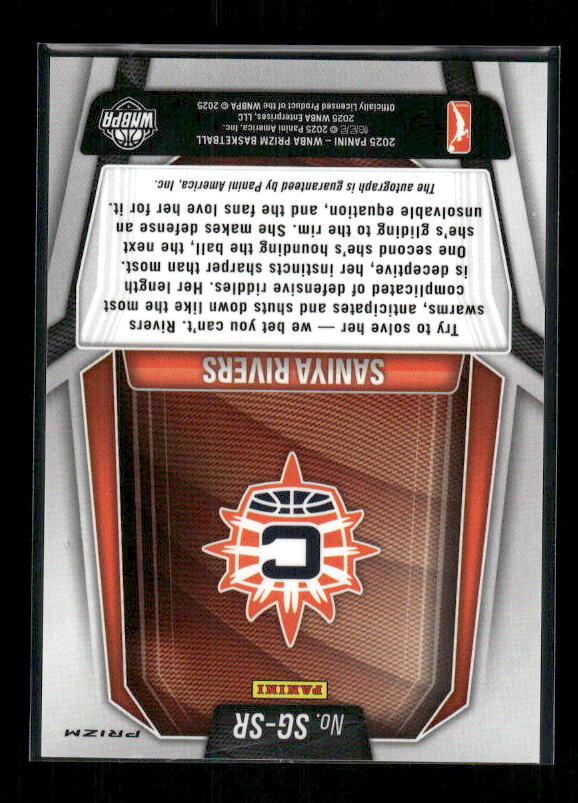 Saniya Rivers - 2025 Prizm WNBA - Signature Prizm Green Auto - Rookie