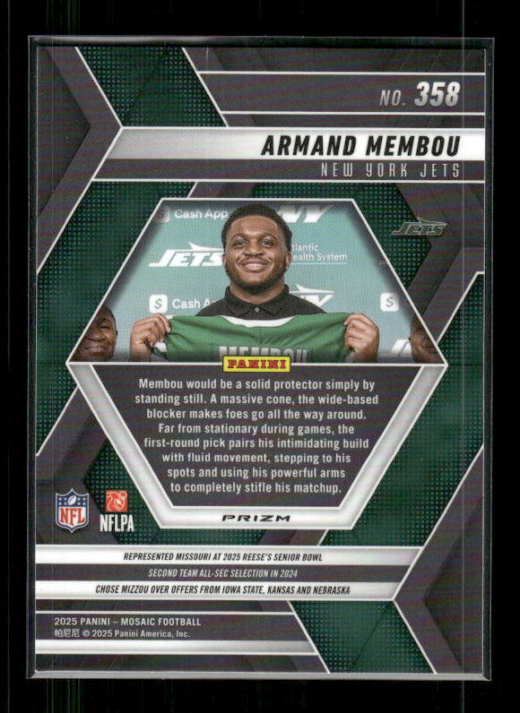 Armand Membou - 2025 Mosaic Football - Red White Stripe - Rookie