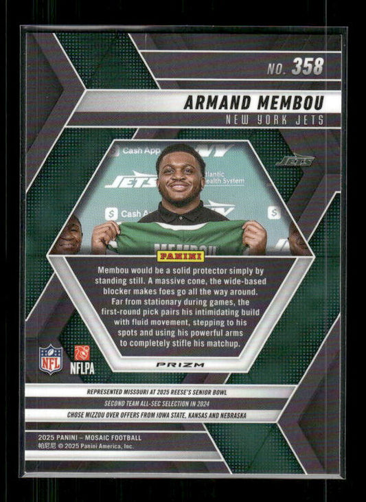 Armand Membou - 2025 Mosaic Football - Red White Stripe - Rookie
