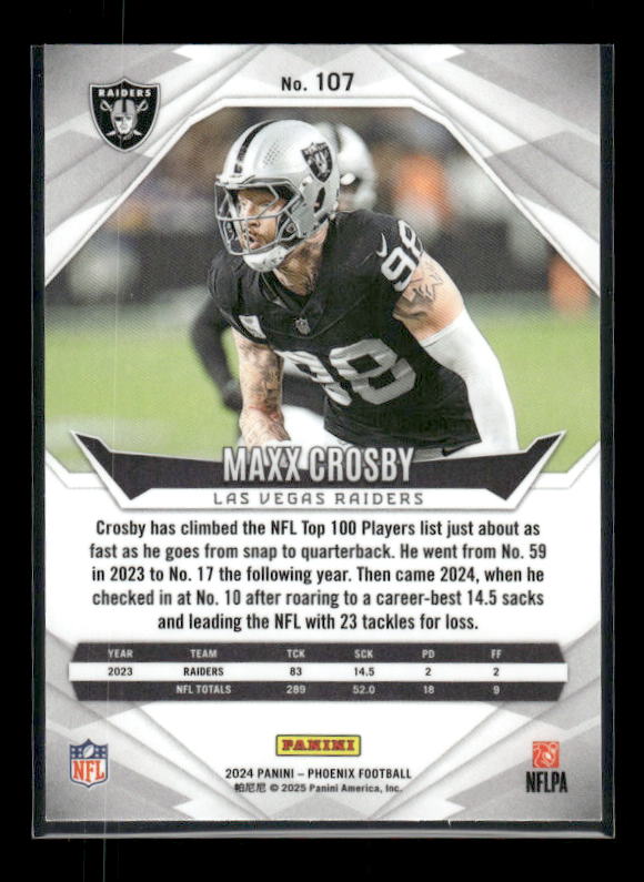 Maxx Crosby - 2024 Phoenix Football - Hyper Prizm
