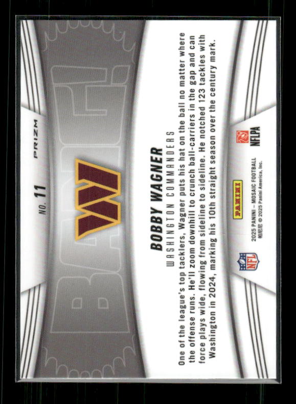 Bobby Wagner - 2025 Mosaic Football - Green Mosaic BANG