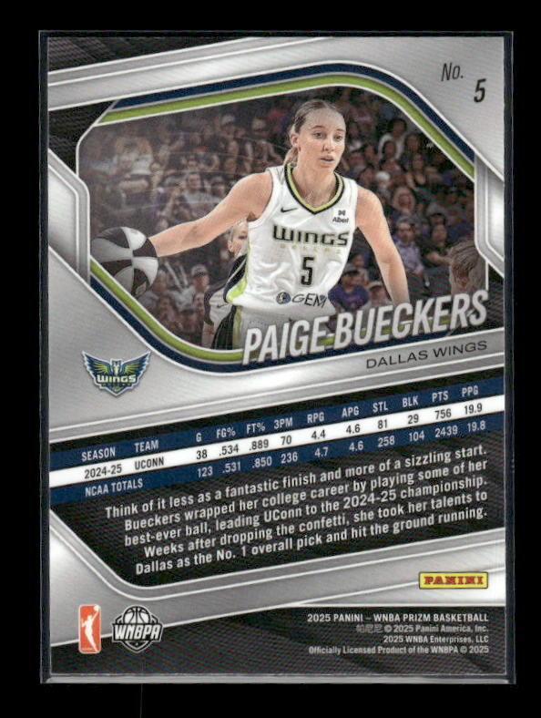Paige Bueckers - 2025 Prizm WNBA - Rookie