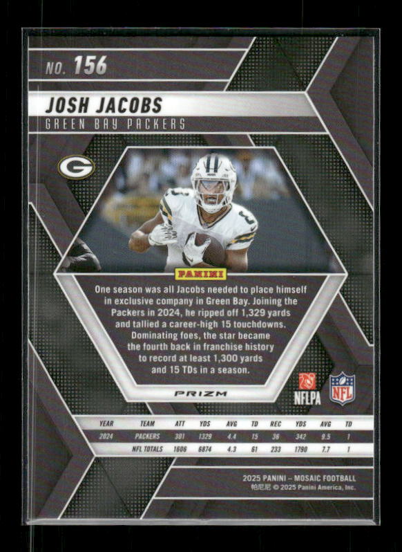 Josh Jacobs - 2025 Mosaic Football - Green Mosaic