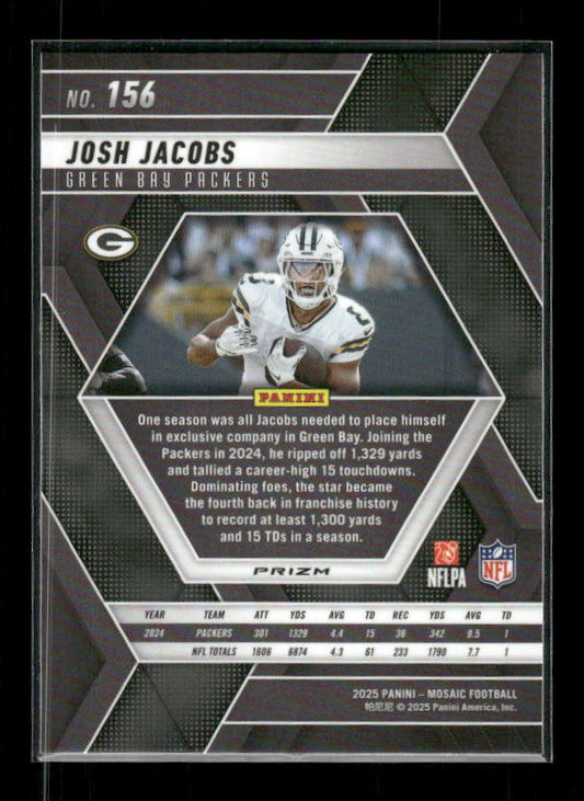 Josh Jacobs - 2025 Mosaic Football - Green Mosaic