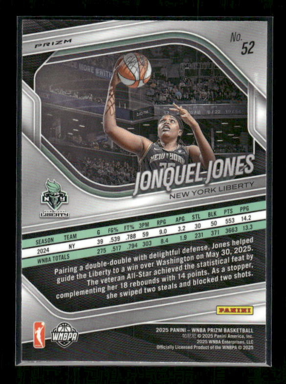 Jonquel Jones - 2025 Prizm WNBA - WNBA Logo Prizm