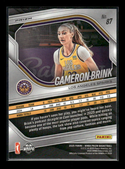 Cameron Brink - 2025 Prizm WNBA - WNBA Logo Prizm
