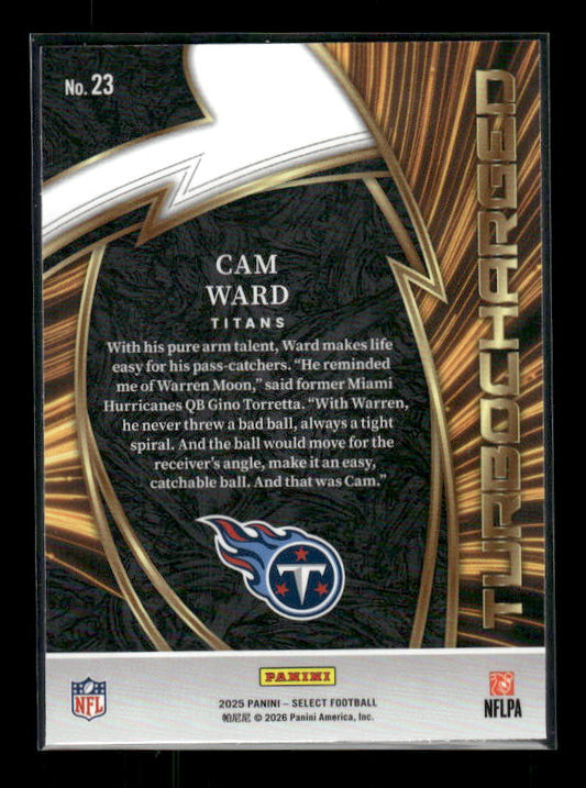 Cam Ward - 2025 Select Football - Turbocharged - Rookie
