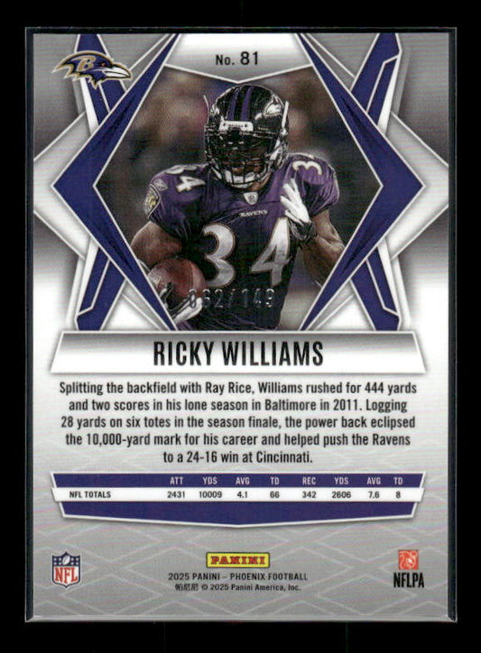 Ricky Williams - 2025 Phoenix Football - Winter Green /149