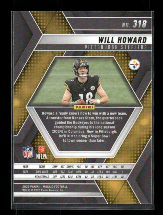 Will Howard - 2025 Mosaic Football - Rookie