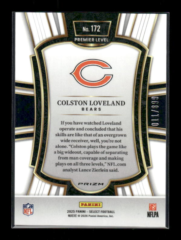 Colston Loveland - 2025 Select Football - Premier Copper Shock /899 - Rookie