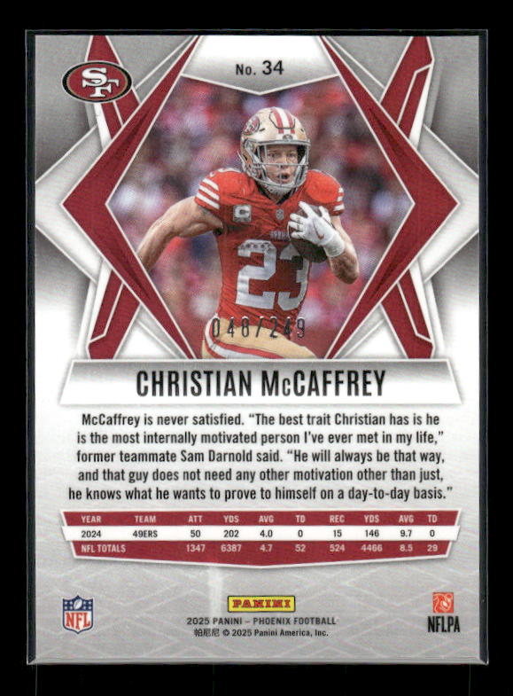 Christian McCaffrey - 2025 Phoenix Football - Winter Purple /249