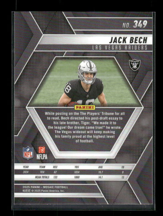 Jack Bech - 2025 Mosaic Football - Rookie
