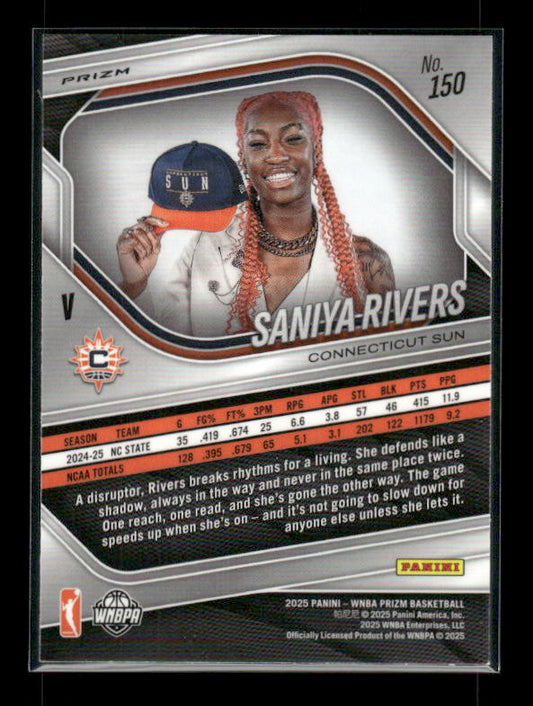 Saniya Rivers - 2025 Prizm WNBA - Ice Prizm - Rookie Variation