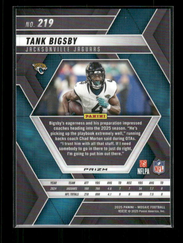 Tank Bigsby - 2025 Mosaic Football - Green Mosaic