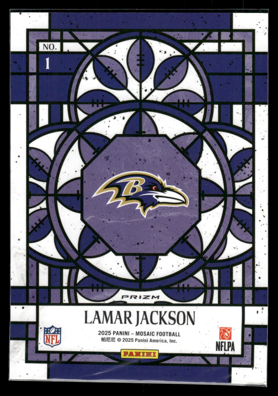 Lamar Jackson - 2025 Mosaic Football - Jumbo / Oversized Stained Glass