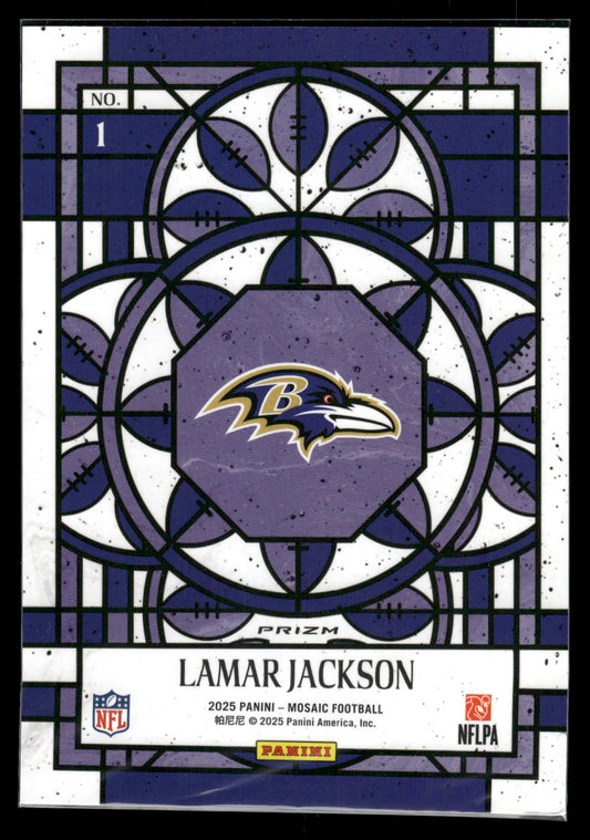 Lamar Jackson - 2025 Mosaic Football - Jumbo / Oversized Stained Glass