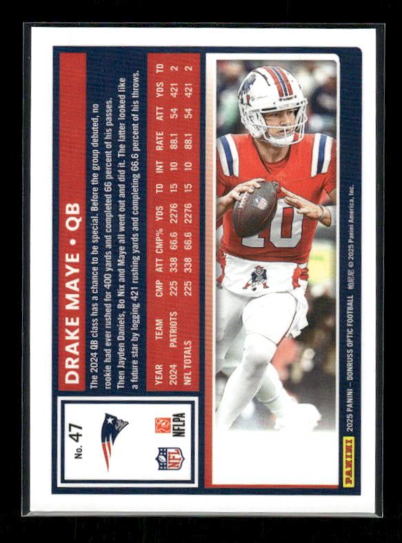 Drake Maye - 2025 Donruss Optic Football