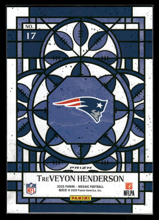 TreVeyon Henderson - 2025 Mosaic Football - Jumbo / Oversized Stained Glass - Rookie