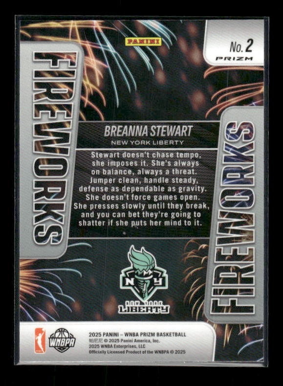 Breanna Stewart - 2025 Prizm WNBA - Green Fireworks