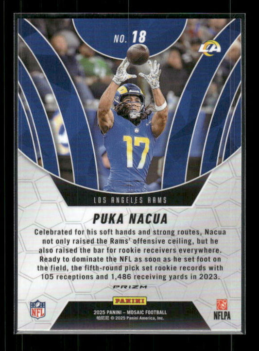 Puka Nacua - 2025 Mosaic Football - Green Mosaic Elevate