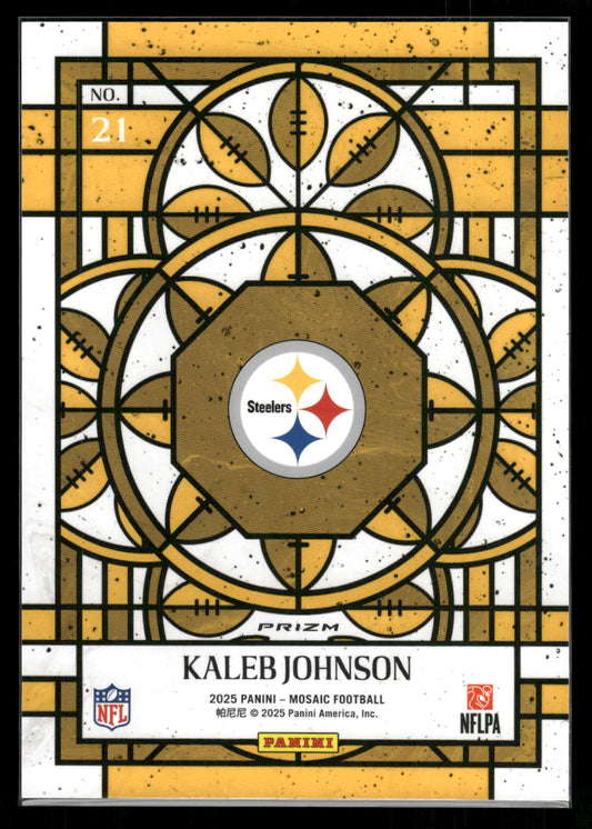 Kaleb Johnson - 2025 Mosaic Football - Jumbo / Oversized Stained Glass - Rookie