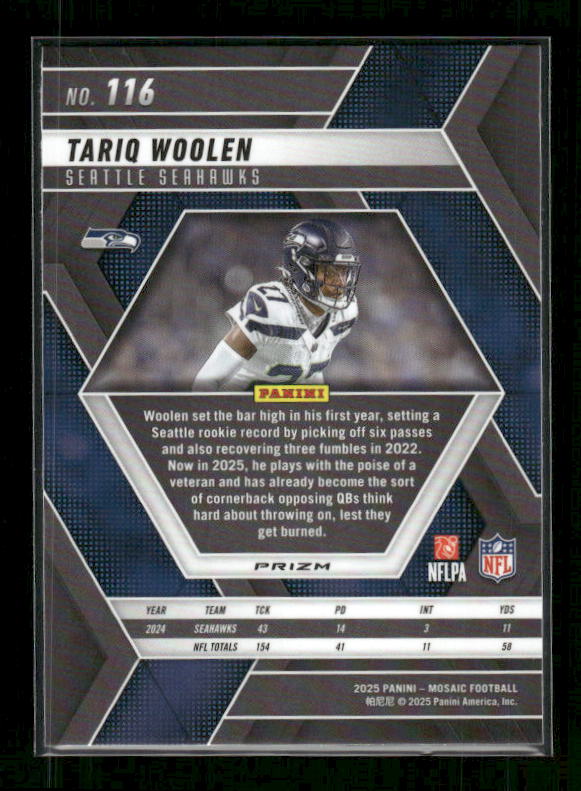 Tariq Woolen - 2025 Mosaic Football - Mosaic Prizm