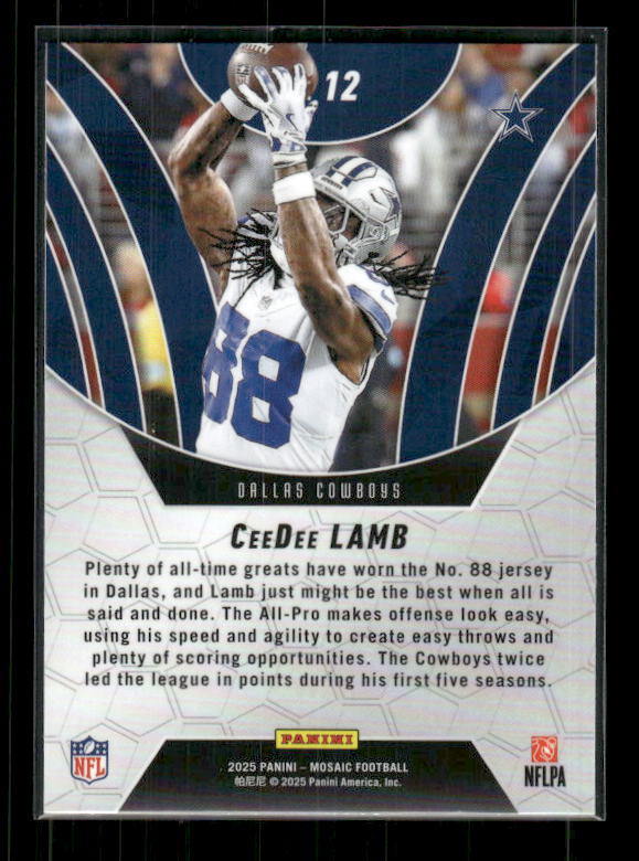 CeeDee Lamb - 2025 Mosaic Football - Mosaic Prizm Elevate