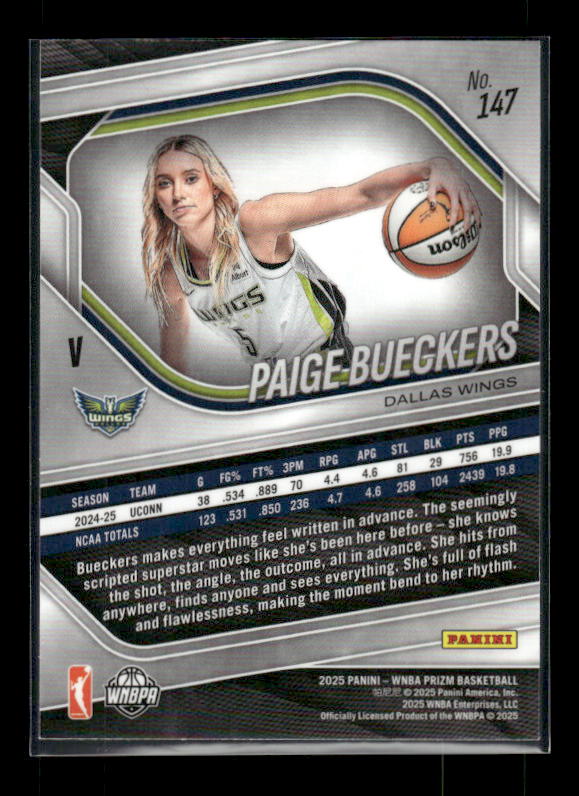 Paige Bueckers - 2025 Prizm WNBA - Rookie Variation