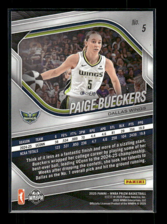 Paige Bueckers - 2025 Prizm WNBA - Rookie