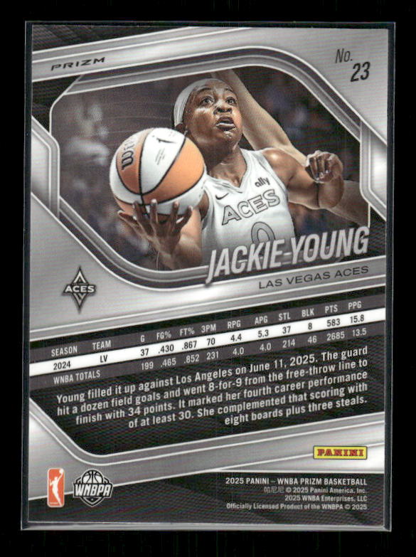 Jackie Young - 2025 Prizm WNBA - WNBA Logo Prizm
