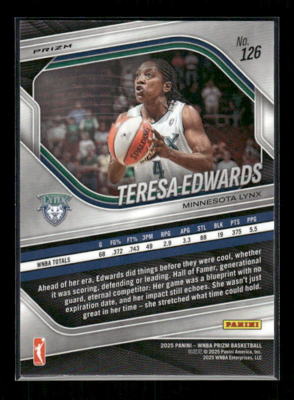 Teresa Edwards - 2025 Prizm WNBA - WNBA Logo Prizm