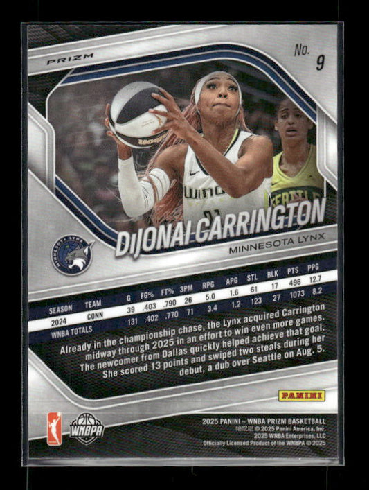 Dijonai Carrington - 2025 Prizm WNBA - Ice Prizm