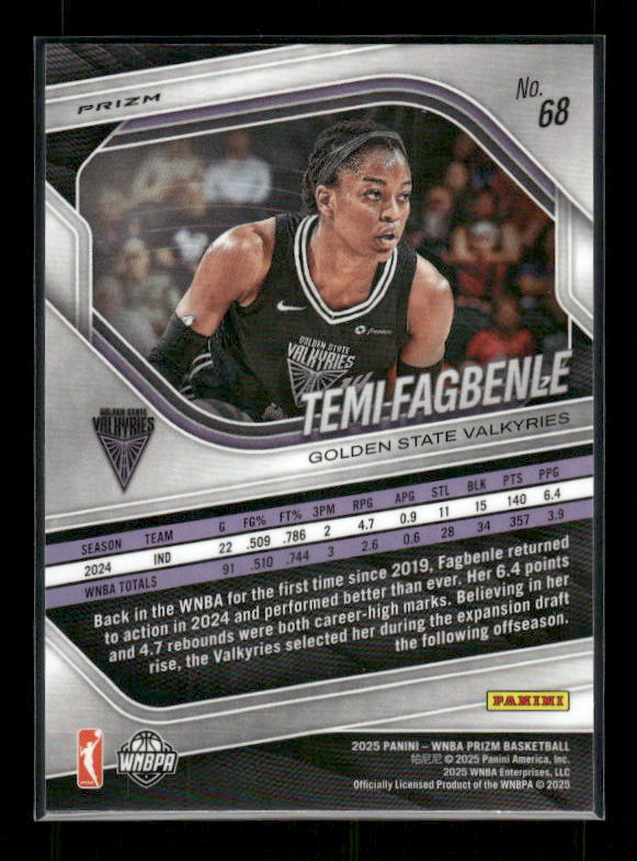 Temi Fagbenle - 2025 Prizm WNBA - Ice Prizm