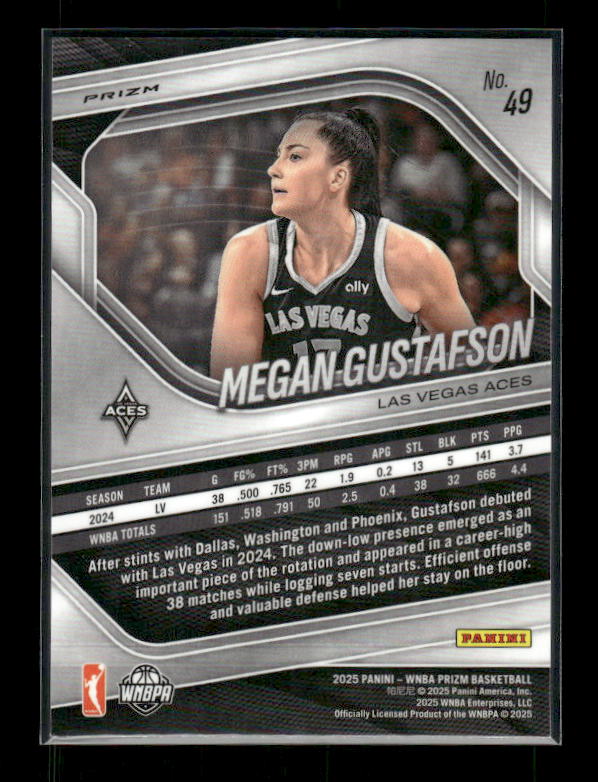 Megan Gustafson - 2025 Prizm WNBA - Ice Prizm