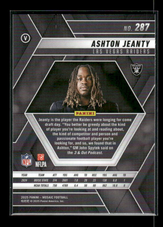 Ashton Jeanty - 2025 Mosaic Football - Rookie Variation