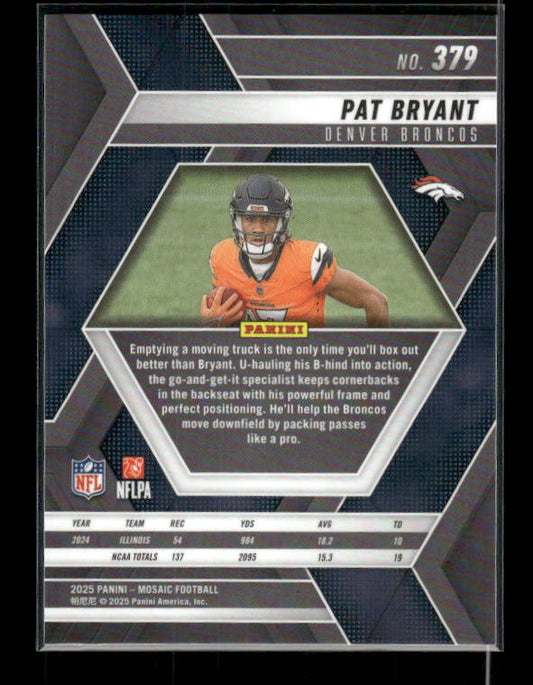 Pat Bryant - 2025 Mosaic Football - Rookie